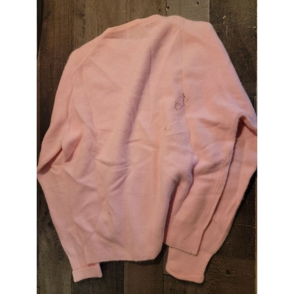 Precious Fun blend lambs wool pink sweater women's top - Picture 3 of 3